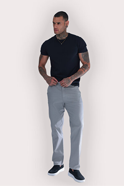 MYRAB DENİM Men's Linen Trousers – Comfortable Fit with Elastic Waist, Summer...