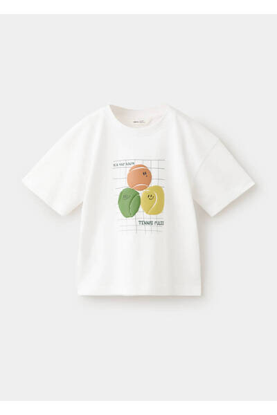 MANGO Baby Kayık desenli pamuklu tişört