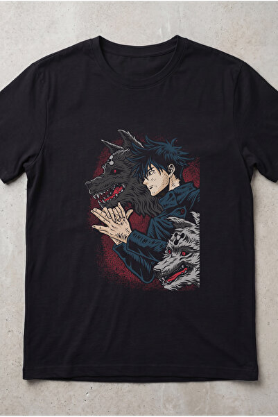 Silkensoul Jujutsu Kaisen Megumi Anime Printed Standard Cut Unisex Tshirt