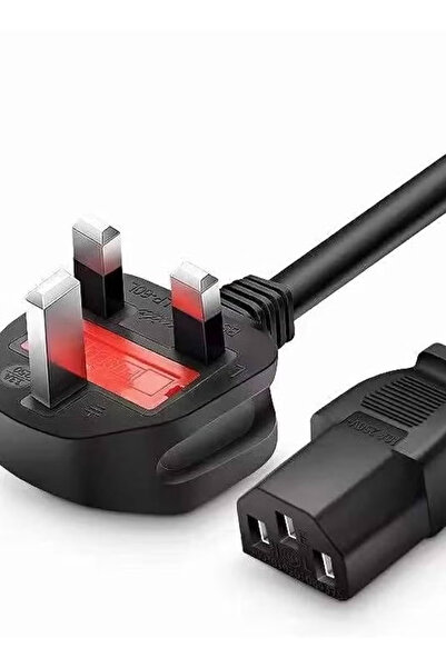 Generic UK 3 Pin Power Cable 1.5M — BS1363 Fused Plug to IEC C13 — For Deskto...