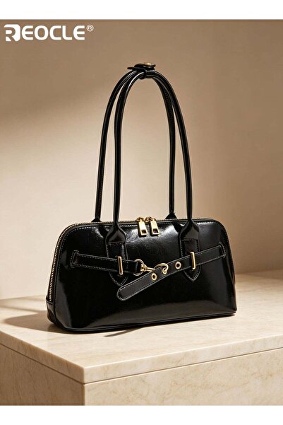 REOCLE Women's Structured Shoulder Bag with Top Handle and Adjustable Strap V...