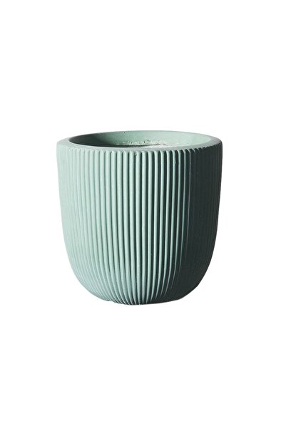SUPERGREENS Γλάστρα Πήλινη Στρογγυλή ''Stripe'' Βεραμάν XL 44x44x36,5 εκ.