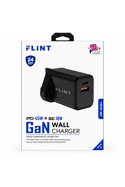 FLINT OM-W364 45W Fast Wall Charger - High-Power Adapter for Phones, Tablets ...