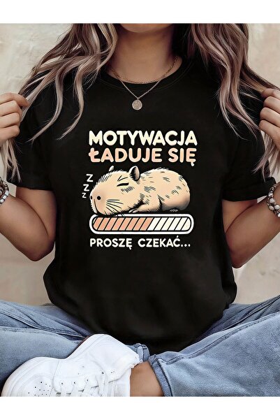 12 Teknoloji تي شيرت مطبوع عليه عبارة Polish Loading Motivation Please Wait، ...