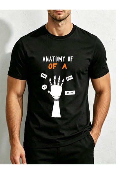 212Wear Casual, Men's T-Shirt, Anatomy Of A Robot Hand Graphic, Summer, Gift ...