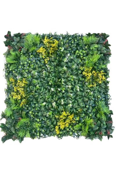 SUPERGREENS Τεχνητή Φυλλωσιά Φίκος με Κίτρινα Άνθη Πράσινη 100x100 εκ.