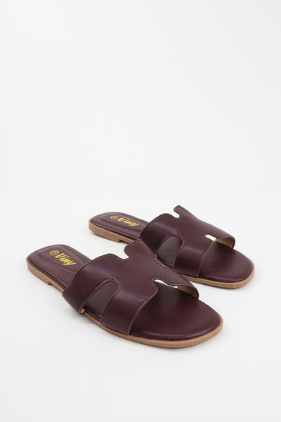 VİNY Women's Flat Sandals Open Toe Slip-On Slippers, Casual Lightweight Summe...