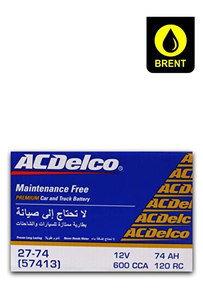 ACDELCO بطارية سيارة ثقيلة التحمل طويلة العمر 74 أمبير ساعة 27-74 57413 12 فولت