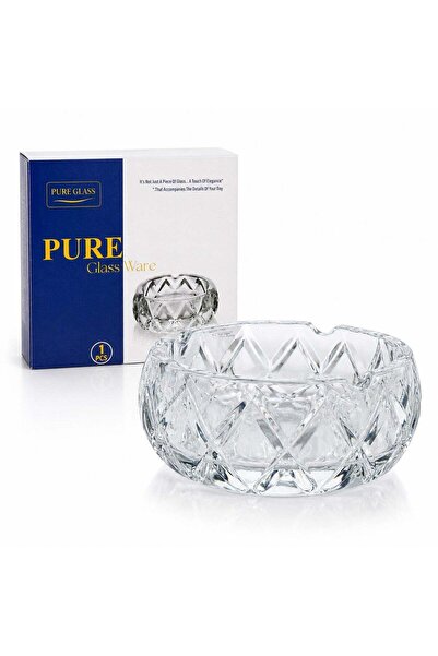 CASA JOY Scrumieră de sticlă 8,5 x 4 cm, Model Cristal, Transparentă, En-gros