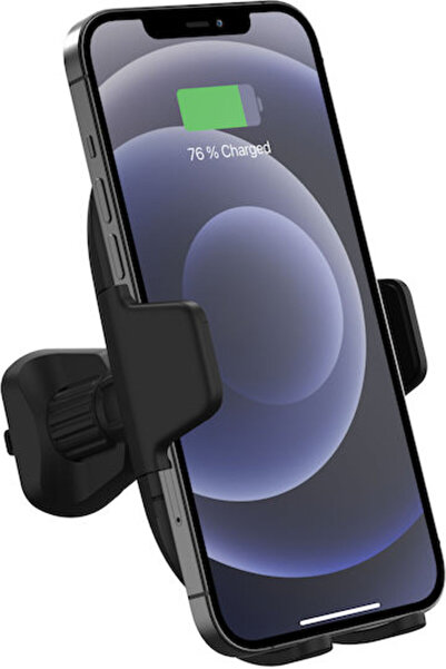 ANSMANN Suport auto pentru telefon cu cârlige reglabile și încărcare wireless...