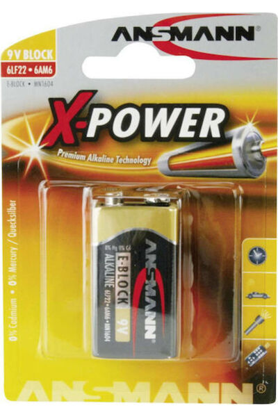 ANSMANN Baterii Alcaline 9V X-Power 9V Cod: 5015643