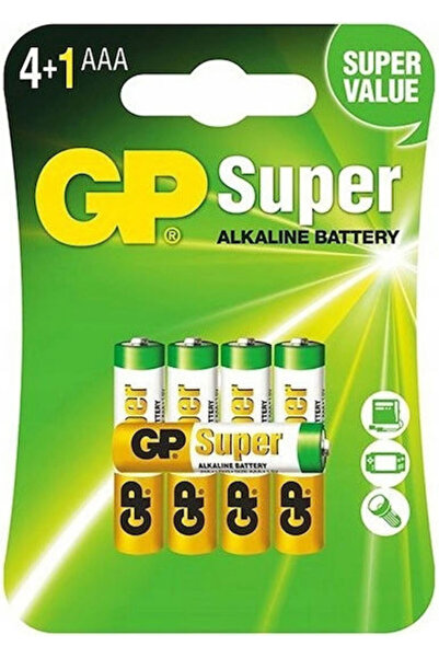 GP Batteries Pachet de 5 Baterii Alcaline AAA Super 1.5V