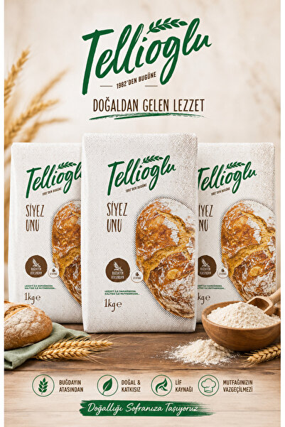 tellioğlu Siyez Buğday Unu 3x1 Kg