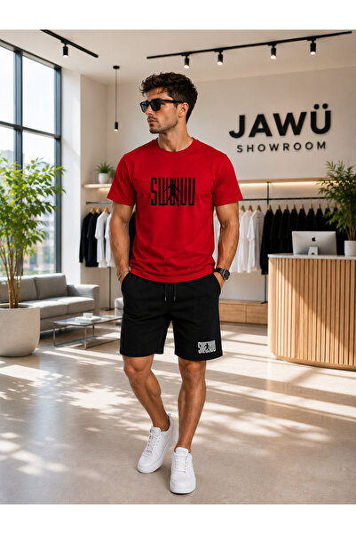 JAWÜ STYLE Siiiuuuu Printed T-Shirt Shorts Set Oversize Premium