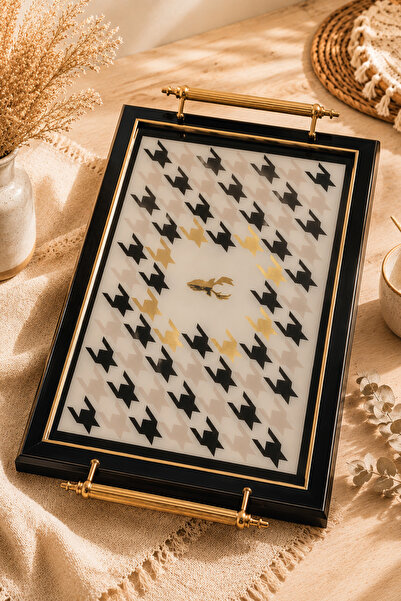 Enza Modern Diana Tea Coffee Breakfast and Presentation Tray 48X29 cm