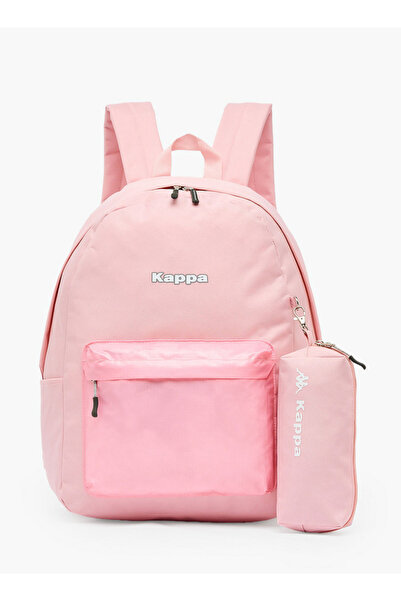 Kappa Solid Backpack for Girls 8-13 Years with Pencil Pouch - 17 inches