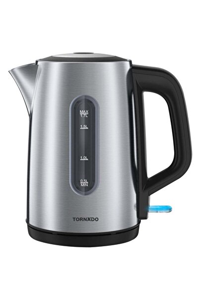 Tornado Stainless Steel Electric Kettle 1.7 Liter, 2200W, 360° Rotational Bas...