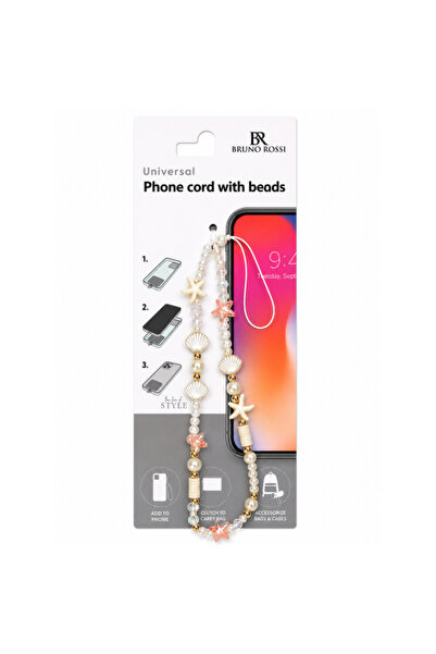 OEM Bruno Rossi BT-13 Beaded Phone Lanyard, Multicolor