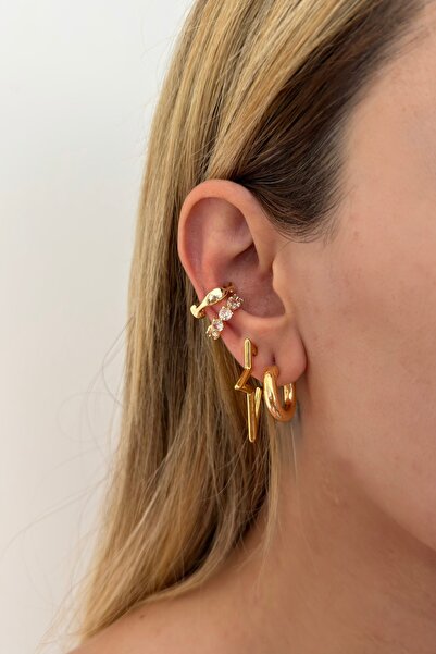 Lavian Accessories 2’li Bobi Gold Earcuff Seti