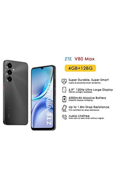 ZTE V80 Max 6.9-inch Space Black HD+ 120Hz 4G+4G RAM 128GB 6000mAh 50MP AI Tr...