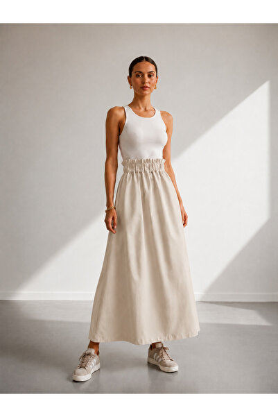 Viva Vogue Relaxed Fit Gabardine Skirt