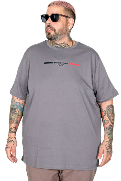 ModeXL Mode XL Plus Size T-Shirt Bis Ovratnik Dream U26126 FUME