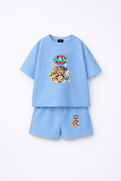 fasardi Paw Patrol majica i šorti sa printom, 100% pamuk, dječji set od 2 komada