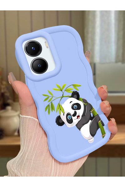 Hontinga Vivo Y56 Compatible Case Camera Protector Blue Silicone Couple Phone...
