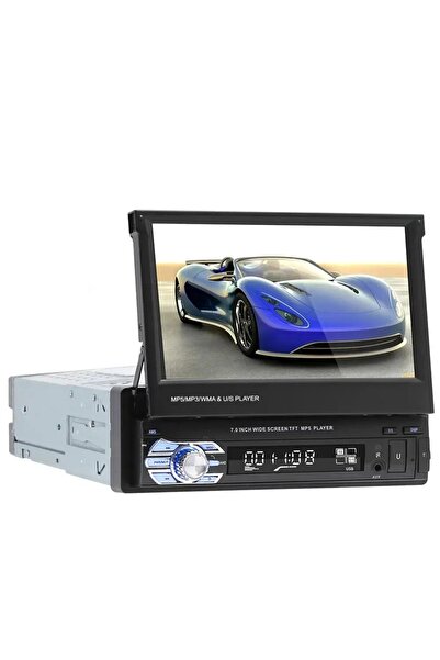 AUTONAV Player Multimedia Auto MP5 1-Din, Ecran Retractabil de 7 " Full-Touch...