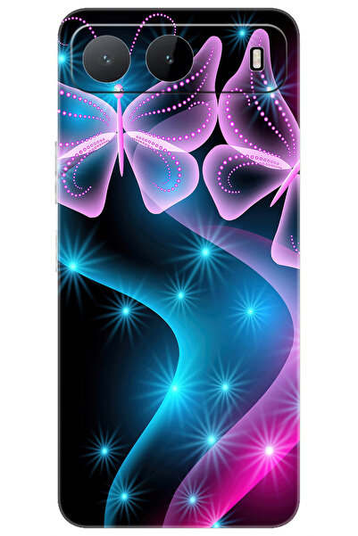 TECNO Spark 40 5G (KM8n) Uyumlu Kılıf Desen Baskılı Silikon Kelebek Dalga STK...
