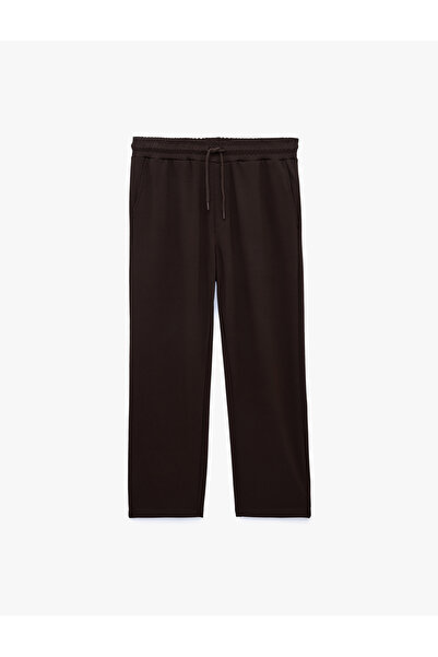 Koton Viscose Blended Pocketed Waist-Tie Sweatpants
