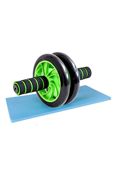 unbranded Ρόδα κοιλιακών AB Wheel GYM-0001, μαύρο-πράσινο