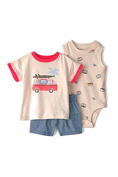 Buldug C"Arters Baby Boy 3 Piece Printed Summer Shorts Set