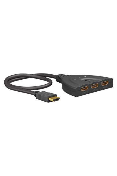 goobay Διακόπτης HDMI 58487, 3 εισόδων σε 1 έξοδο, 4K/30Hz, μαύρο