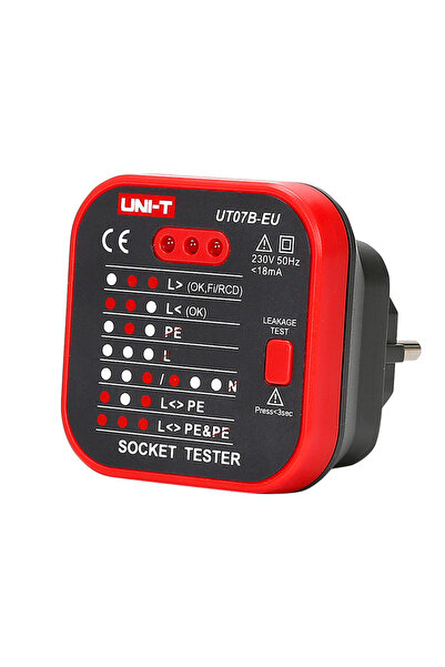 OEM UNI-T tester πρίζας UT07B-EU, 230V, 50Hz