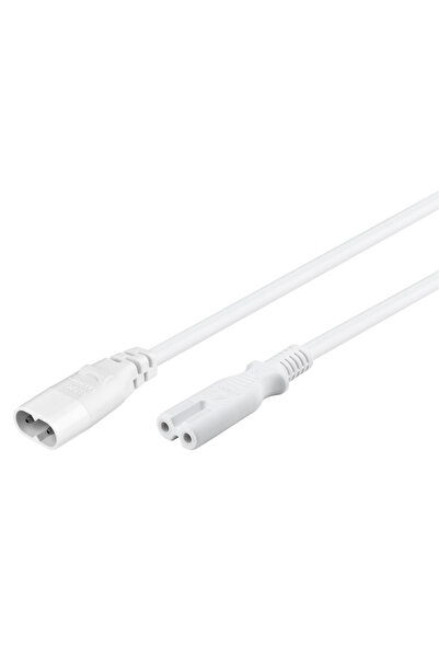 goobay καλώδιο προέκτασης τροφοδοσίας 97200, 2x 0.75mm², 2m, λευκό