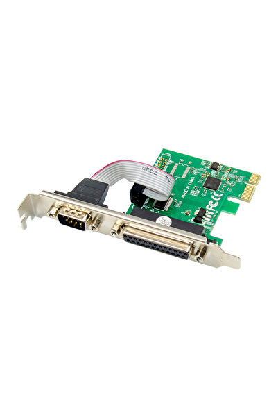 POWERTECH κάρτα επέκτασης PCIe σε serial + parallel ST329, AS99100