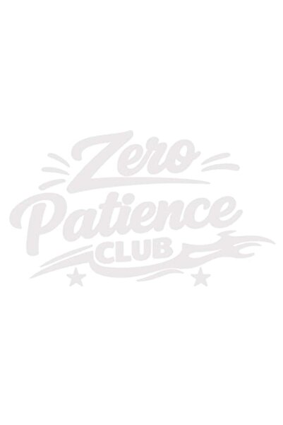 OEM Autocolant decorativ auto  "Zero Patience Club ", 15cm, Alb