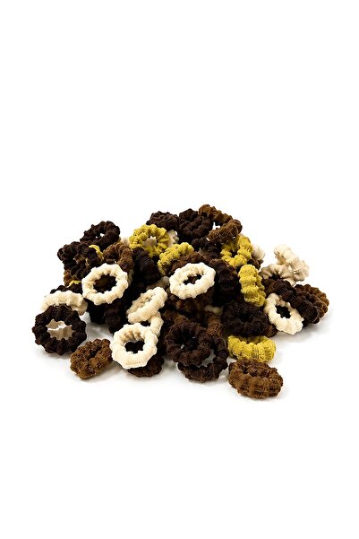 SHAKA Brown Shk2013 Ultra Flexible Mini Size Serrated Towel Rubber Hair Clips...