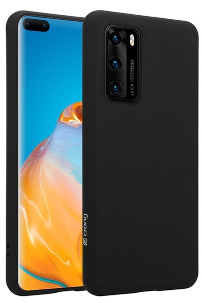 Crong Color Θήκη Premium Σιλικόνης Huawei P40 - Black