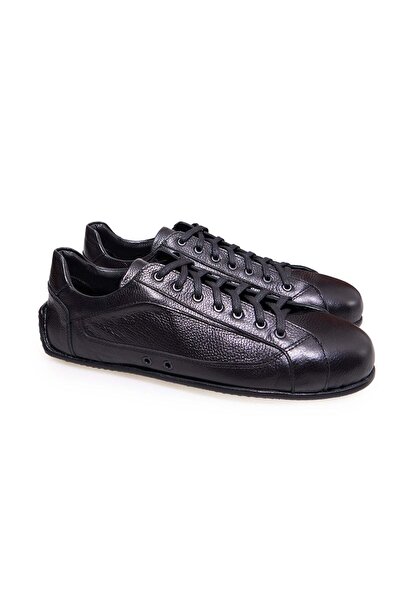 FRANCO CALVANI Black Color Lace-Up Genuine Leather Men's Shoes