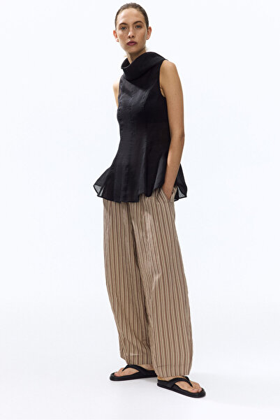 H&M Modal Karışımlı Barrel Paça Pantolon