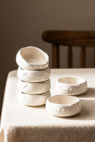 Perotti Snack Dish 6-Piece Porcelain Jam Bowl and Sauce Bowl 6 cm