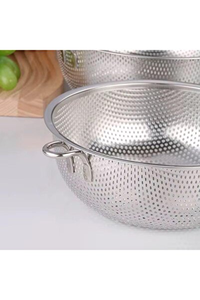 Yıldızan Edl Shop Long Handle Stainless Metal Strainer – Pasta, Vegetable and...
