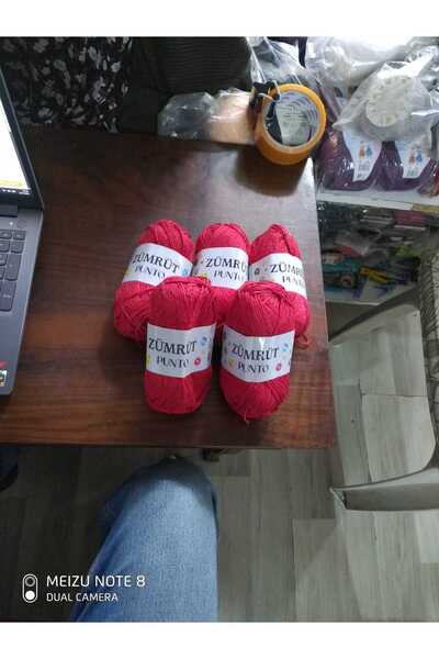 Zümrüt Punto Red 5 Pieces Sequined Glitter String Colar: 1120