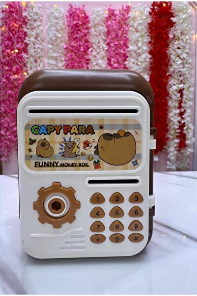 Tatlı Sebep Mini Kasa Kumbara Küçük Boy Capybara Figürlü Atm Kasa Kumbara 1 Adet