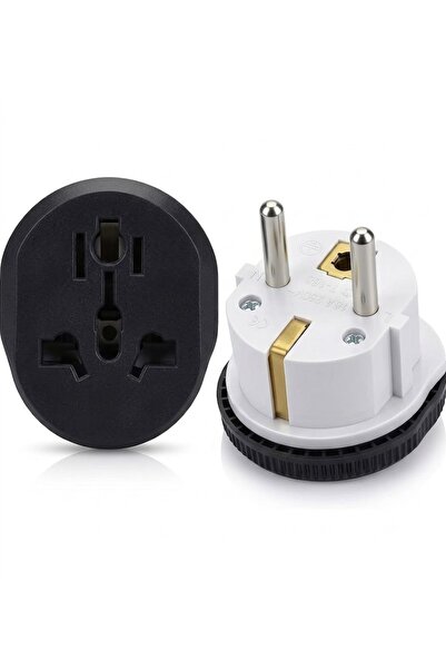 adak European Plug Adapter 2 Pack, US UK UAE AU CN to EU Plug Adapter Type E/...