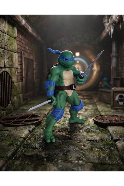 3DcraftTr Ninja Kaplumbağalar Leonardo Aksiyon Figürü 25 cm - Koleksiyon Serisi