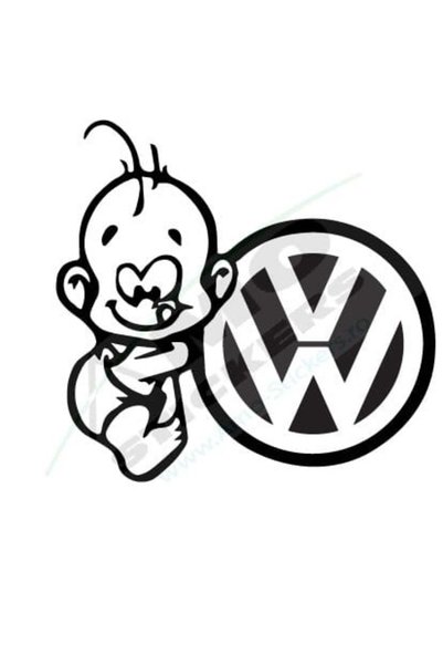 Amo-Stickers ΜΙΚΡΟ VW Εντός Οχήματος 25εκ. Λευκό