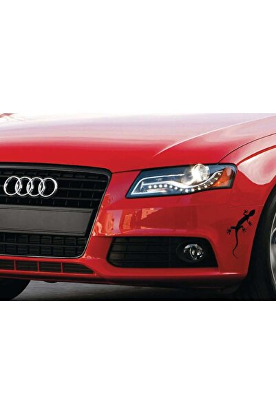 Amo-Stickers Комплект червени стикери за Audi Quattro, горен и долен "